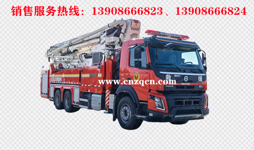 沃尔沃volvo后双桥举高喷射消防车