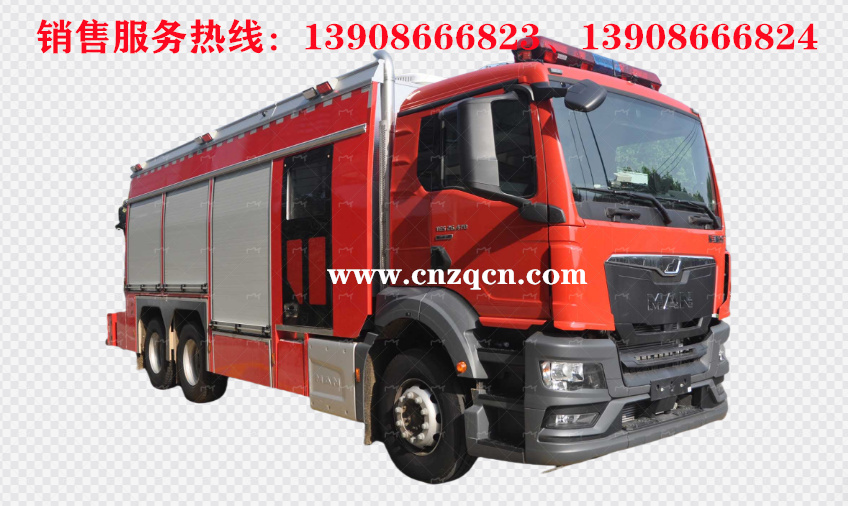 德国曼man后双桥器材消防车