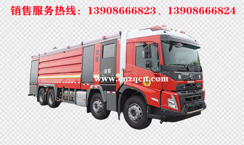 沃尔沃volvo前四后八泡沫消防车
