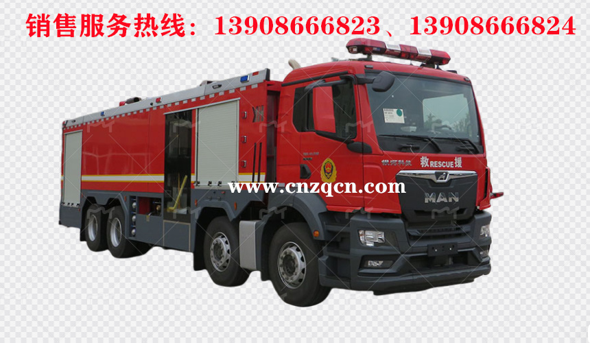 德国曼man前四后八泡沫消防车