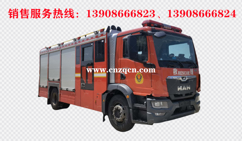 德国曼man单桥水罐消防车